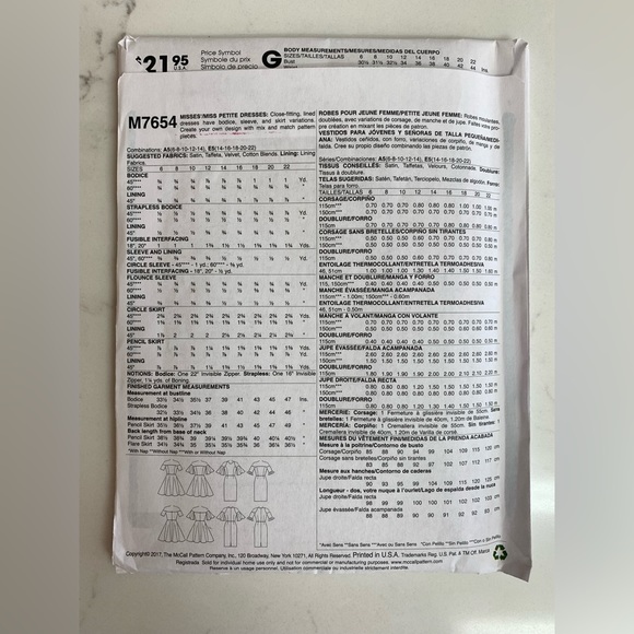 3/$30 ✨ McCall Patterns Miss Petite Dresses - Picture 4 of 7